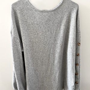 Womens 2XL long Sleeve Grey Top!